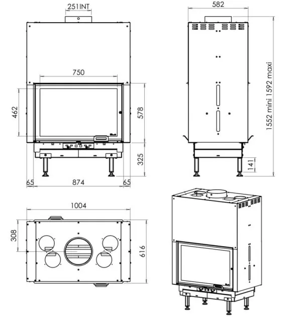 Каминная топка CHAZELLES DDF1000 2