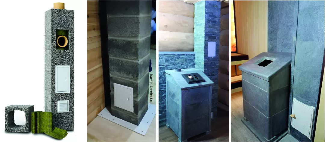 Керамический дымоход AWT комплектующие примеры работ монтажные работы под ключ kamin-komfort.ru