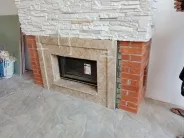 Миниатюра Облицовка кирпичного камина мрамором  индивидуальная. Собственное производство. 9