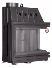 Миниатюра Каминная топка Экокамин Альфа 1000 RB два стекла правая 3