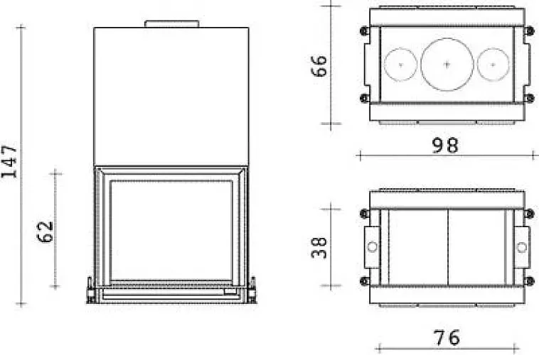 Изображение Каминная топка DOUBLE N EdilKamin 5