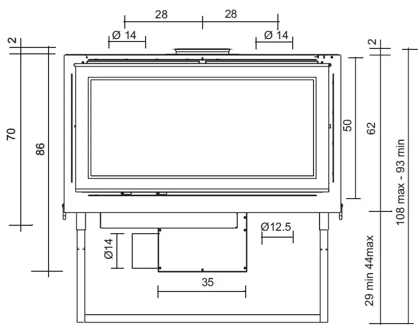 Изображение Каминная топка SCREEN 80 N EdilKamin 4