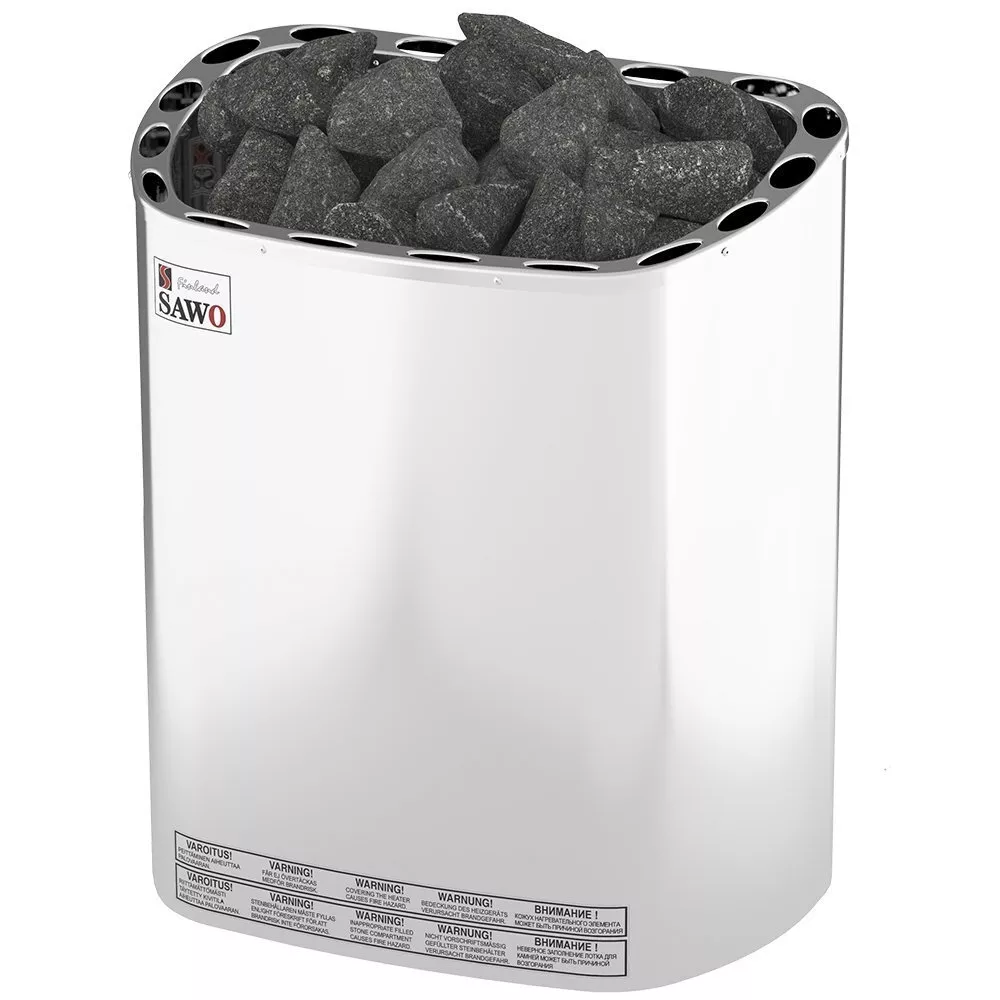 Изображение Электрическая печь SAWO SCANDIA SCA-80NS-Z (8 кВт, внутри оцинковка, снаружи нержавейка), выносной пульт (пульт и блок мощности докупаются отдельно) 2
