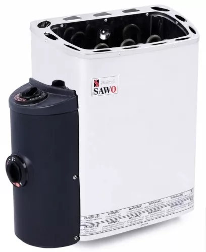 Изображение Электрическая печь SAWO MINI MN-36NB-Z (3,6 кВт, встроенный пульт, внутри оцинковка, снаружи нержавейка) 2