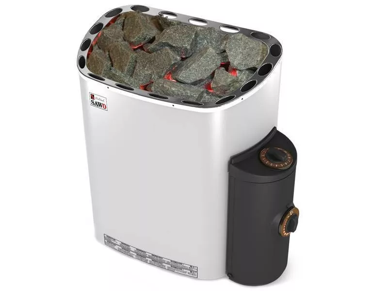 Изображение Электрическая печь SAWO SCANDIA SCA-45NB-Z (4,5 кВт, встроенный пульт, внутри оцинковка, снаружи нержавейка) 2