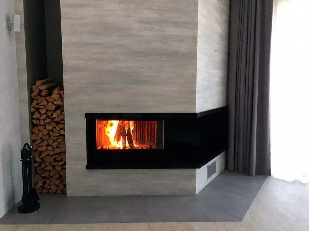 Изображение Каминная топка TITANO PLUS N SX единое стекло EdilKamin 3