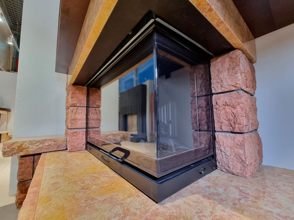 Изображение Каминная топка TITANO PLUS N SX единое стекло EdilKamin 2