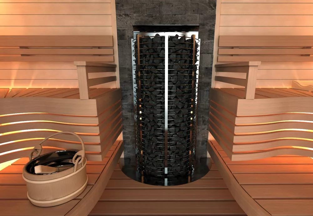 Изображение Электрическая печь SAWO TOWER TH6-90NB-WL-P (9 кВт, встроенный пульт, пристенная) 2