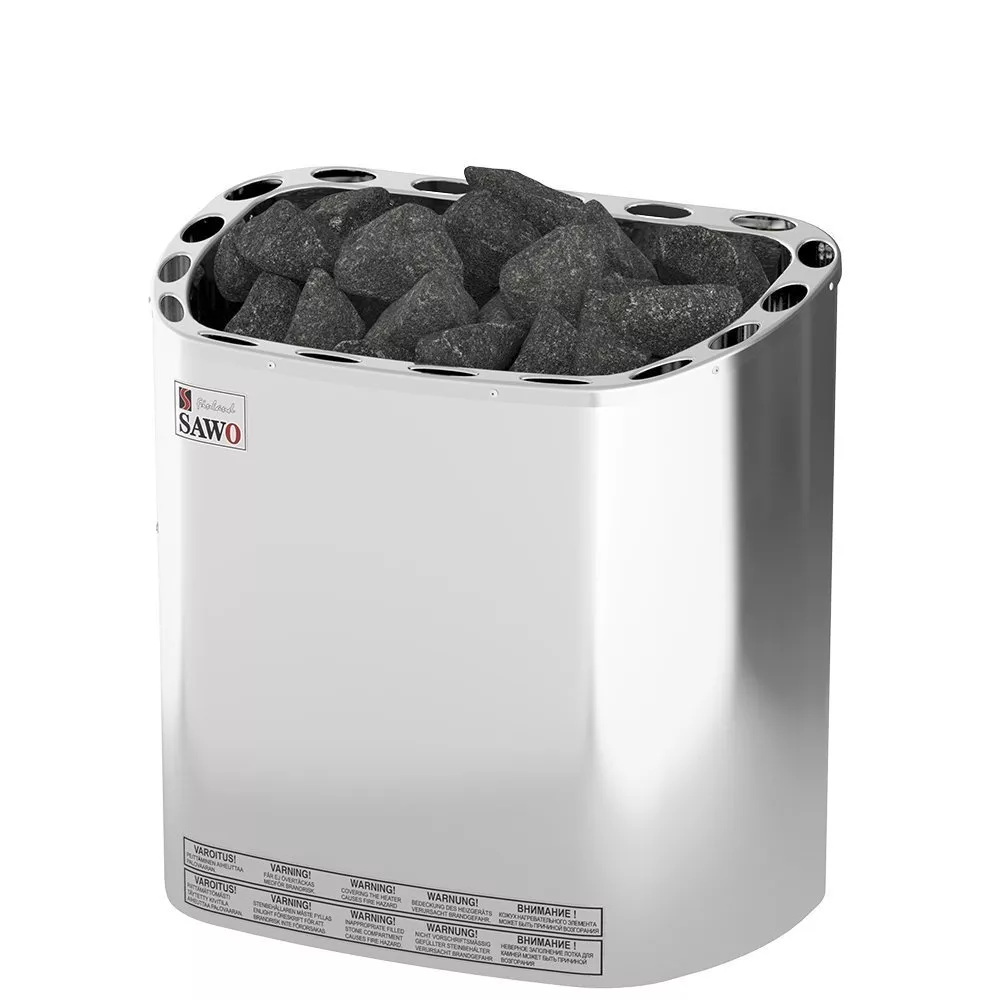 Изображение Электрическая печь SAWO SCANDIA SCA-60NS-Z (6 кВт, внутри оцинковка, снаружи нержавейка), выносной пульт (пульт и блок мощности докупаются отдельно) 2