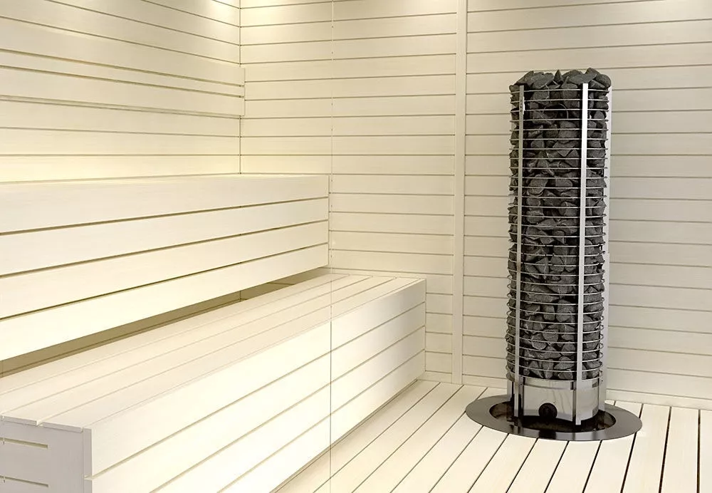 Изображение Электрическая печь SAWO TOWER TH12-150NS-P (15 кВт, нержавейка, круглая), выносной пульт (пульт и блок мощности докупаются отдельно) 2