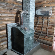 Миниатюра Чугунная печь для бани Комплект GFS ЗК 25 (П2) Президент 980/40 Змеевик 25