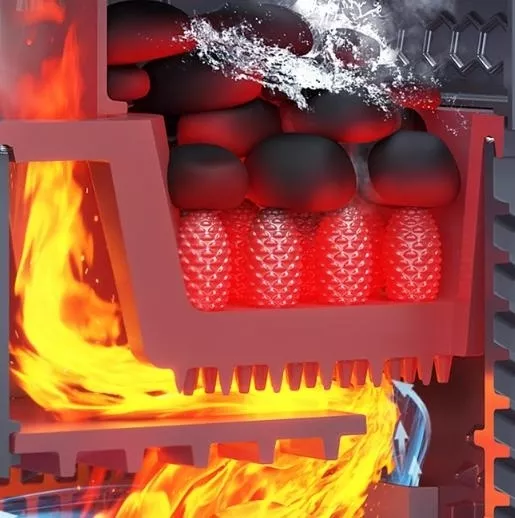 Изображение Чугунная печь для бани Комплект GFS ЗК 25 (П2) Президент 980/40 Змеевик 17