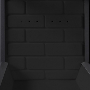 Миниатюра Каминная топка Экокамин ДЕЛЬТА 700 PB три стекла подовое горение принтинг черный шамот 5