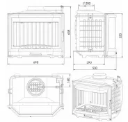 Миниатюра Каминная топка CHAZELLES SOLO P70 3