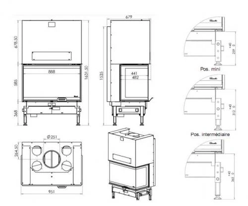 Изображение Каминная топка CHAZELLES D1000 3V 3