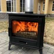 Миниатюра Печь-камин Dog 10кВт, дымоход d-150мм 6