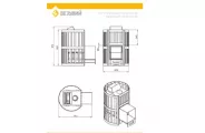 Миниатюра Печь для бани ВЕЗУВИЙ Ураган Ковка 16 (224) 3