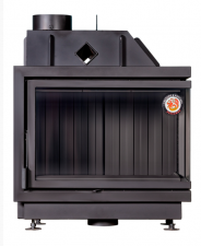 Миниатюра Каминная топка Экокамин Альфа 800 RB два стекла правая черный шамот 3