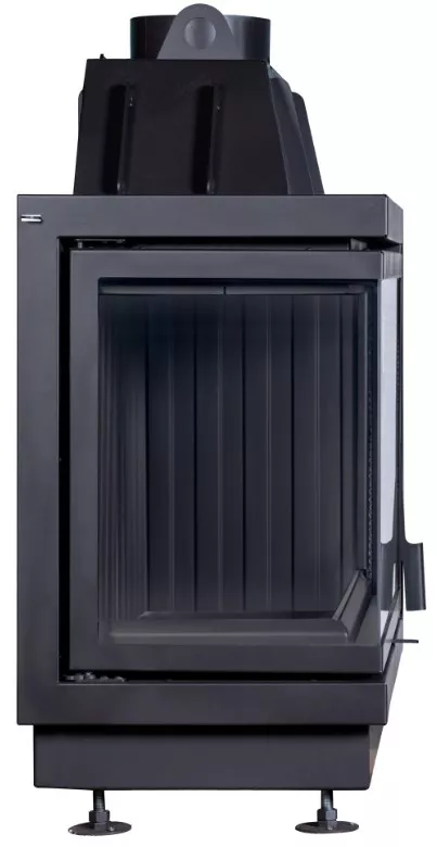 Изображение Каминная топка Экокамин Альфа 800 LB два стекла левая черный шамот 3