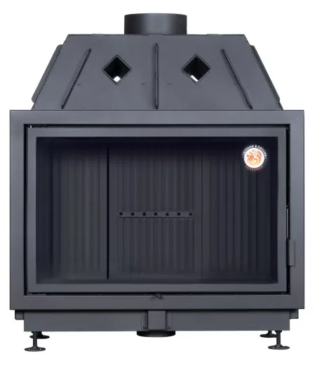 Изображение Каминная топка Экокамин Альфа 1000 B подовая черный шамот 2