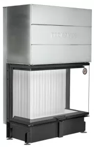 Миниатюра Каминная топка Экокамин ДЕЛЬТА 1200х800х450P три стекла подовая 3