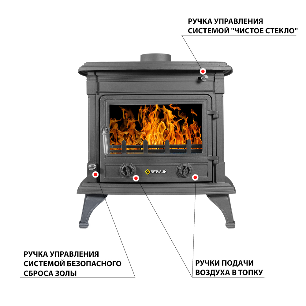 Изображение Печь-камин Везувий AST-13 