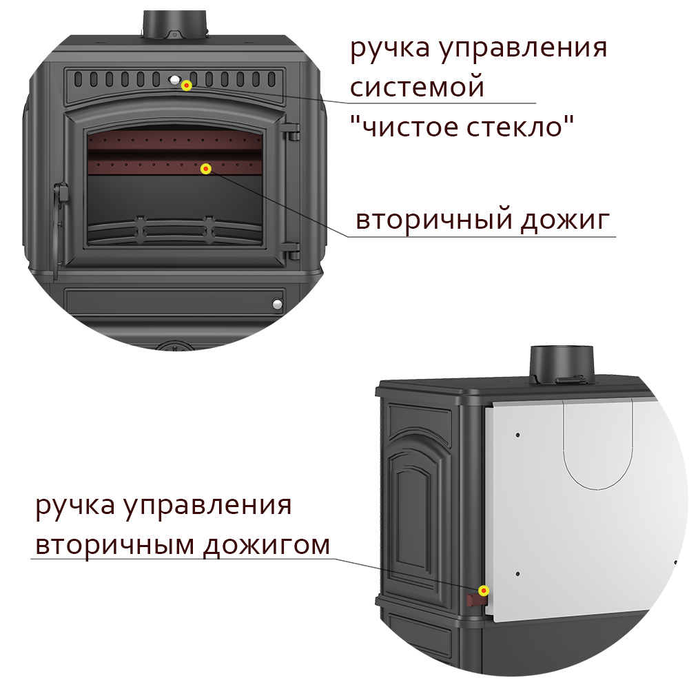 Изображение Печь-камин Везувий LV-12S 