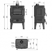 Миниатюра Печь-камин Везувий LV-12S 