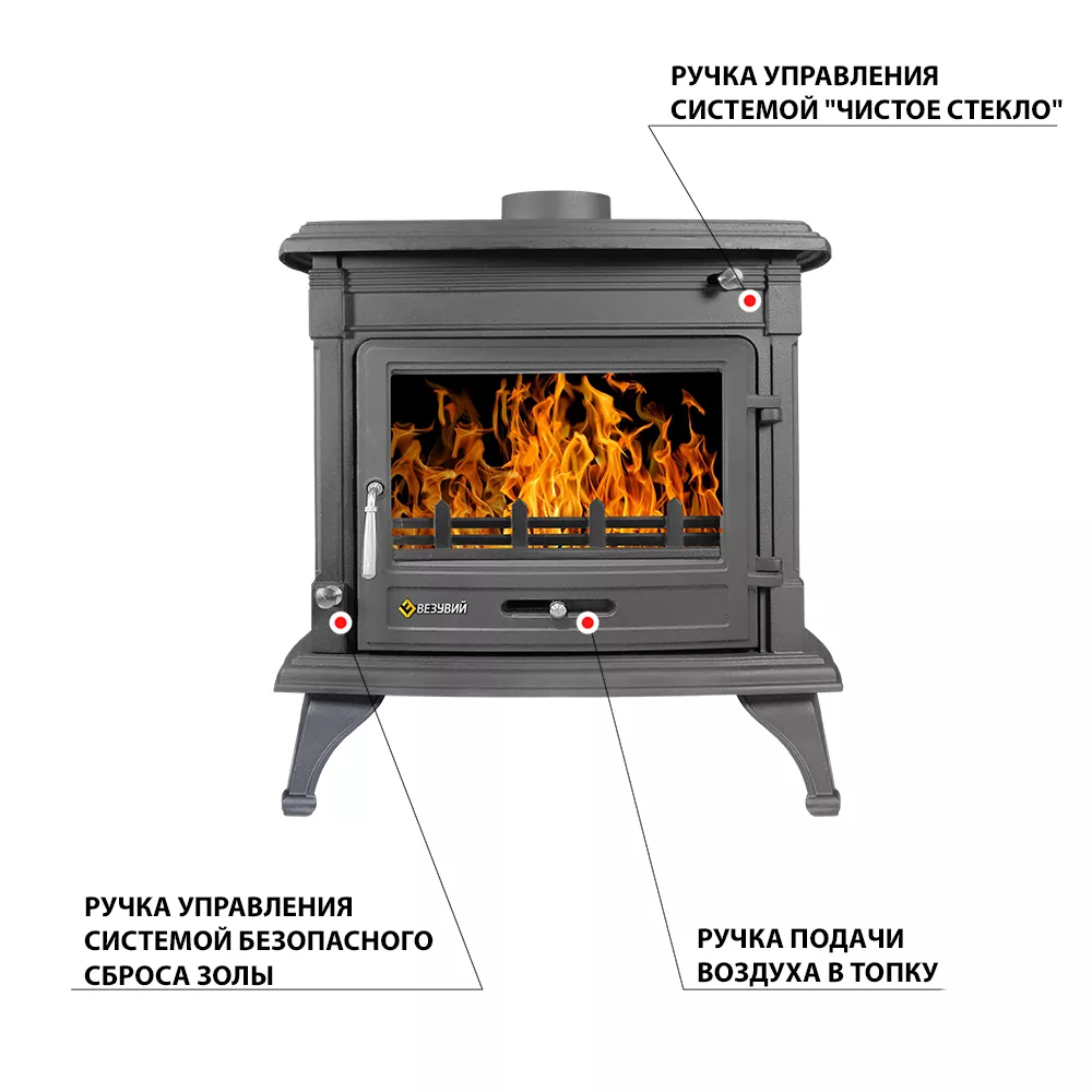 Изображение Печь-камин Везувий AST-13К 