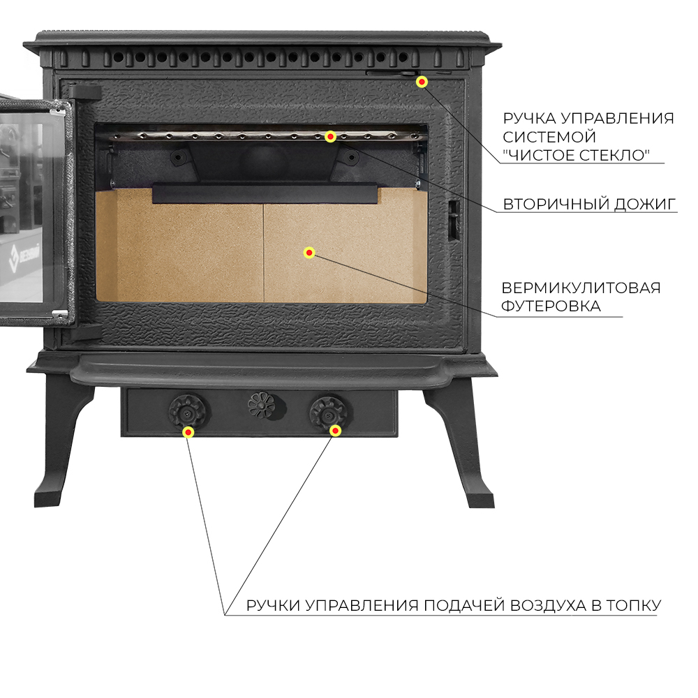 Изображение Печь-камин Везувий RICH-15 