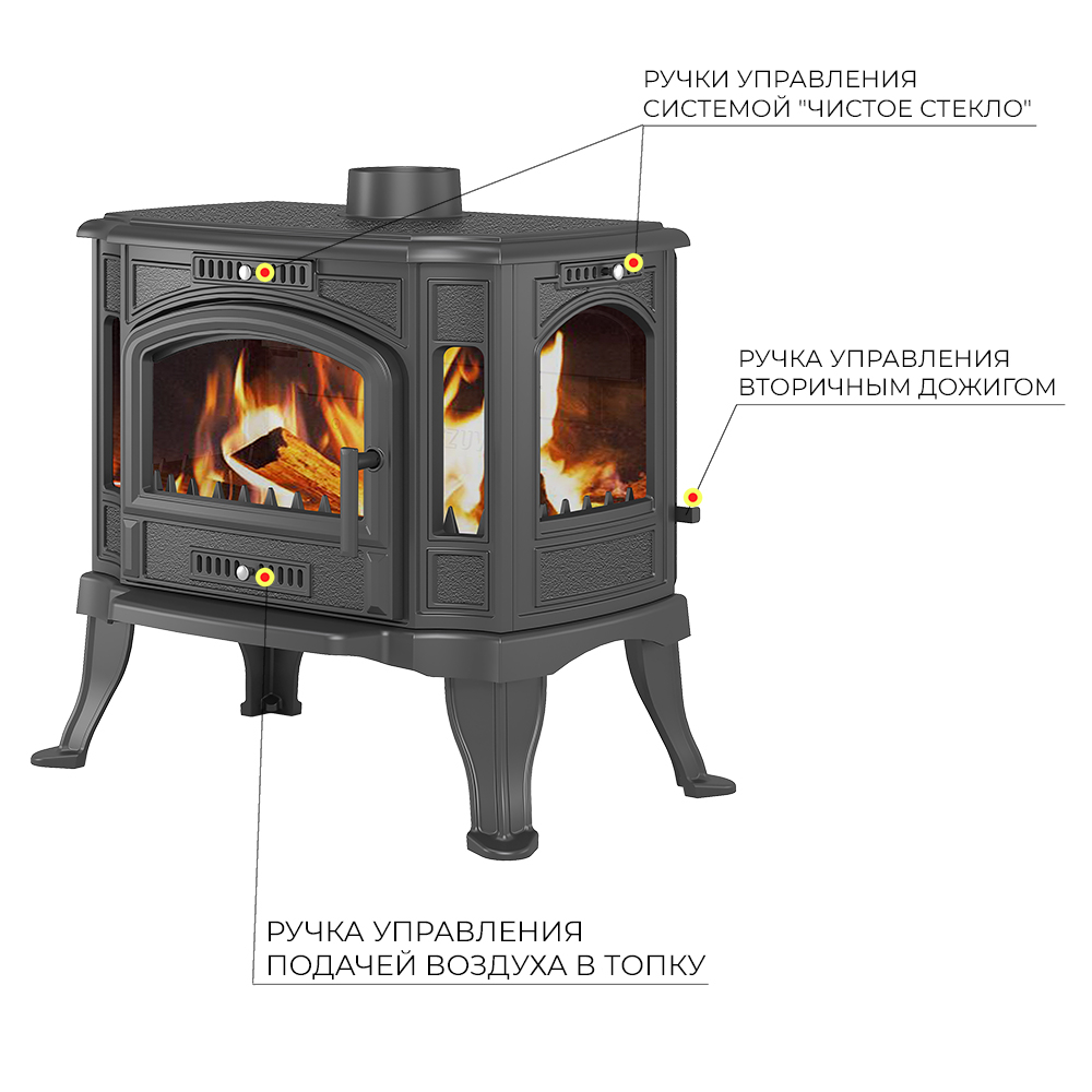 Изображение Печь-камин Везувий KZ-14Р 