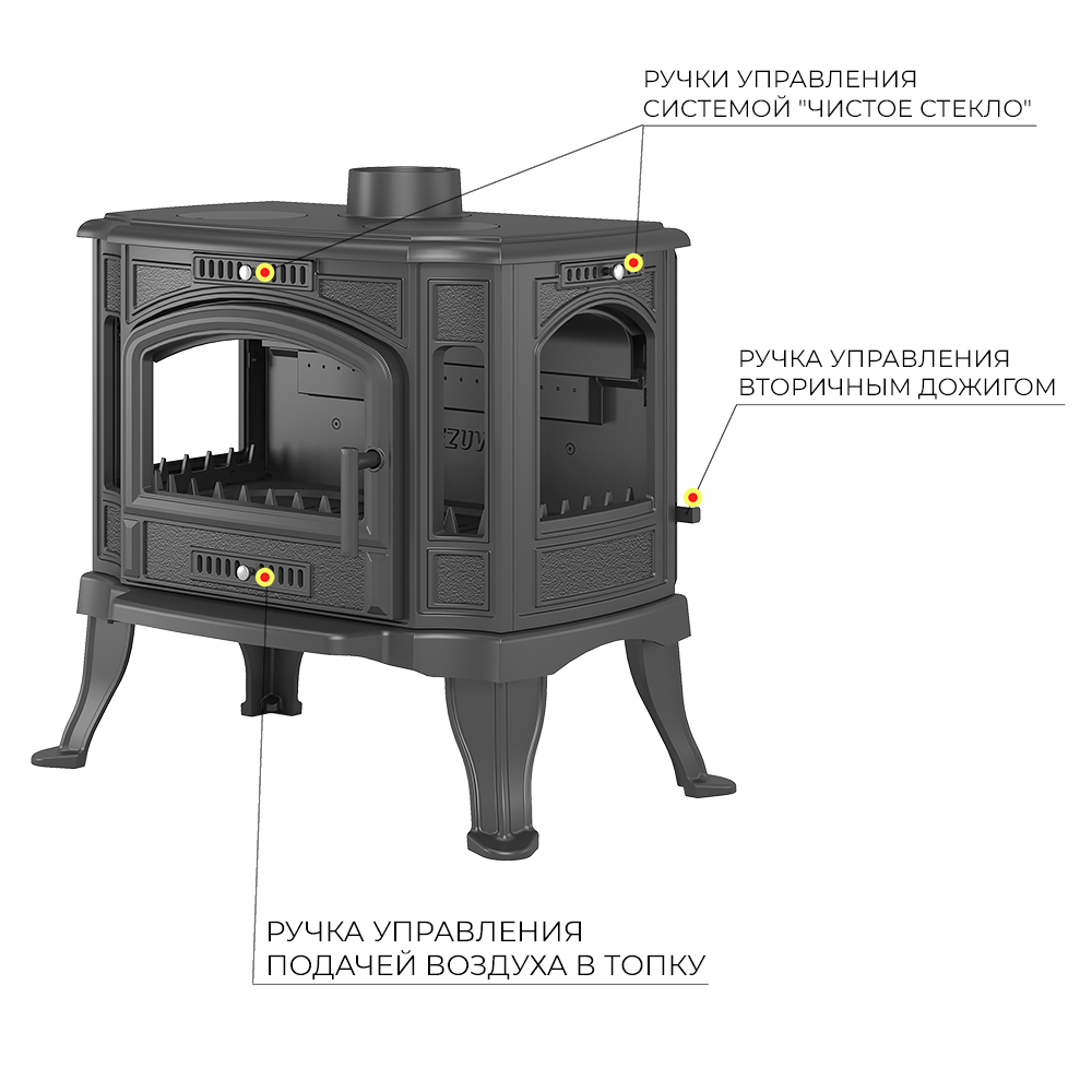 Изображение Печь-камин Везувий KZ-14SР 