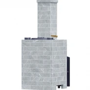 Миниатюра Чугунная печь для бани Комплект Гром 40 (П2) Классика 1130/40 Талькохлорит кирпич 2
