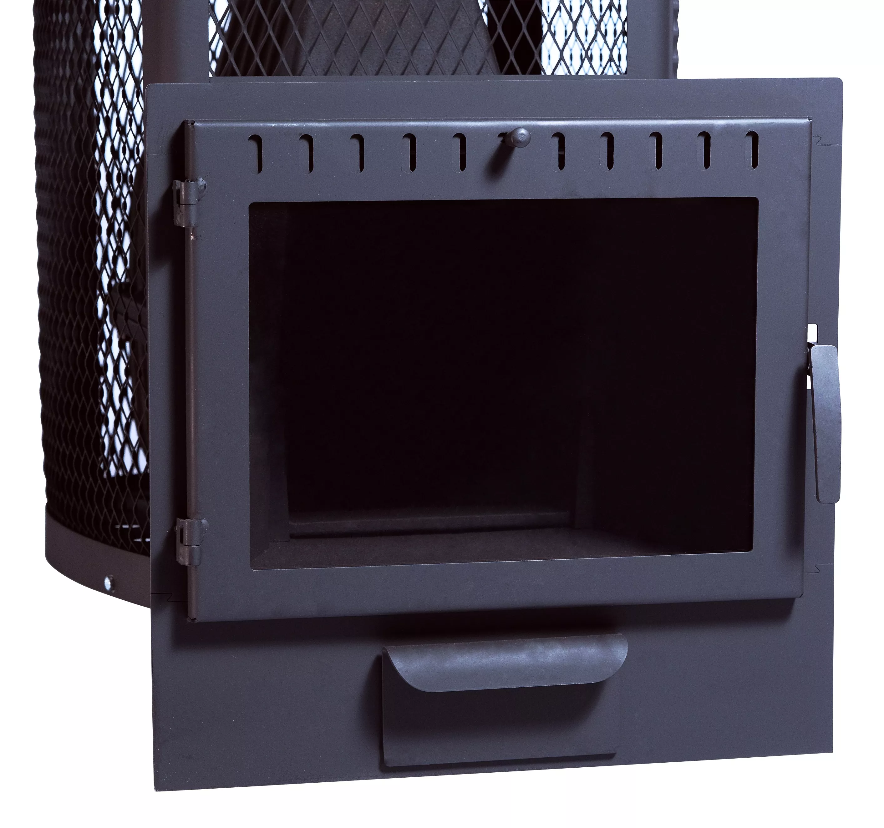 Изображение Печь банная чугунная Сибирь 20, панорамная дверца, сетка 8 Изображение Печь банная чугунная Сибирь 20, панорамная дверца, сетка 8