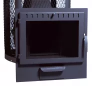 Миниатюра Печь банная чугунная Сибирь 20, панорамная дверца, сетка 8 Миниатюра Печь банная чугунная Сибирь 20, панорамная дверца, сетка 8