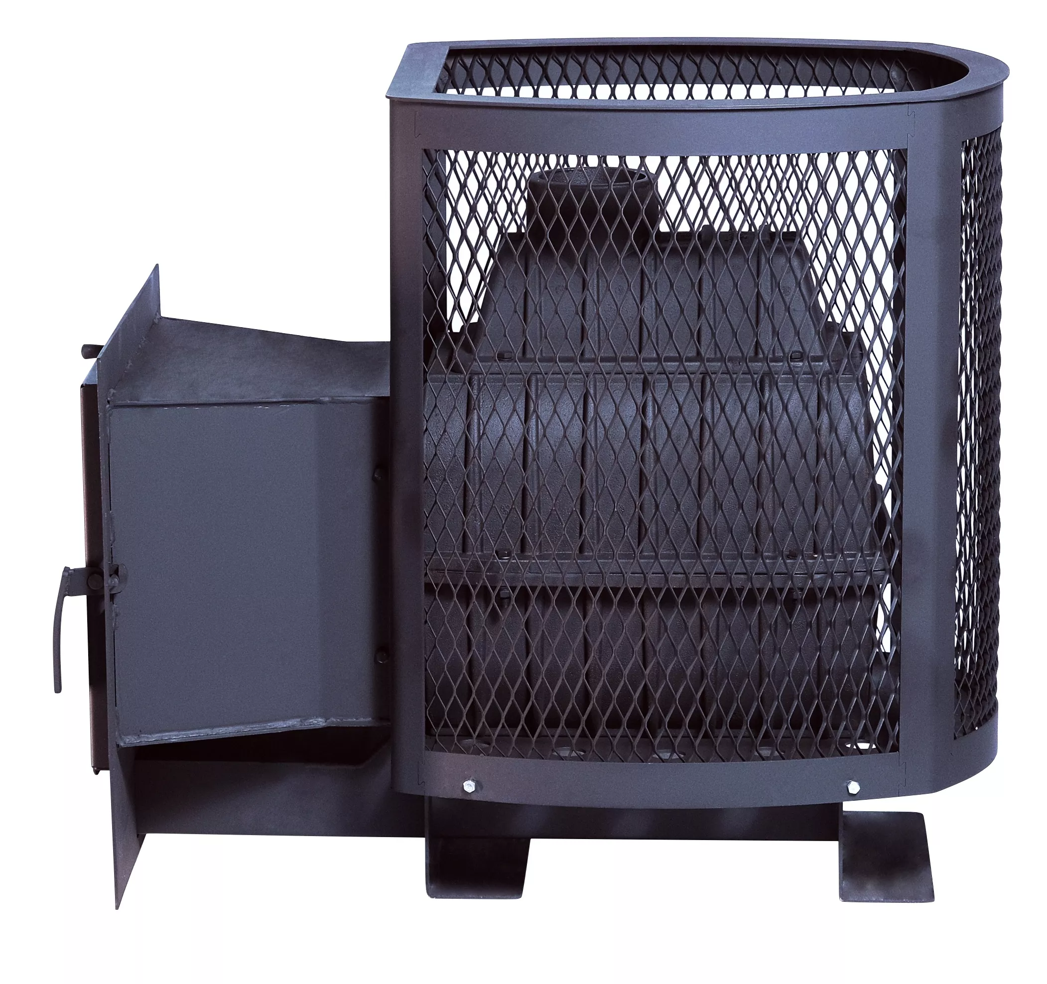 Изображение Печь банная чугунная Сибирь 20, панорамная дверца, сетка 5 Изображение Печь банная чугунная Сибирь 20, панорамная дверца, сетка 5