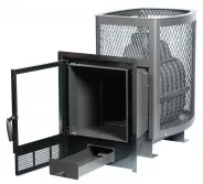 Миниатюра Печь банная чугунная Сибирь 20, панорамная дверца, сетка 2 Миниатюра Печь банная чугунная Сибирь 20, панорамная дверца, сетка 2