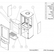 Миниатюра PANADERO Печь-камин ZINC 3