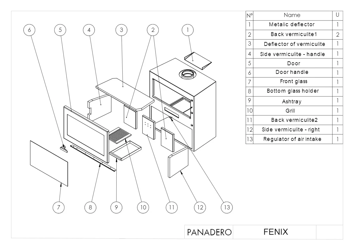 Изображение PANADERO Печь-камин Fenix 6