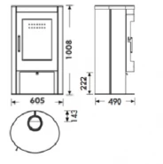 Миниатюра PANADERO Печь-камин OVAL 1 STONE EcoDesign 6
