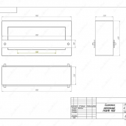 Миниатюра Биокамин SteelHeat FRAME ONE 900 черный 5
