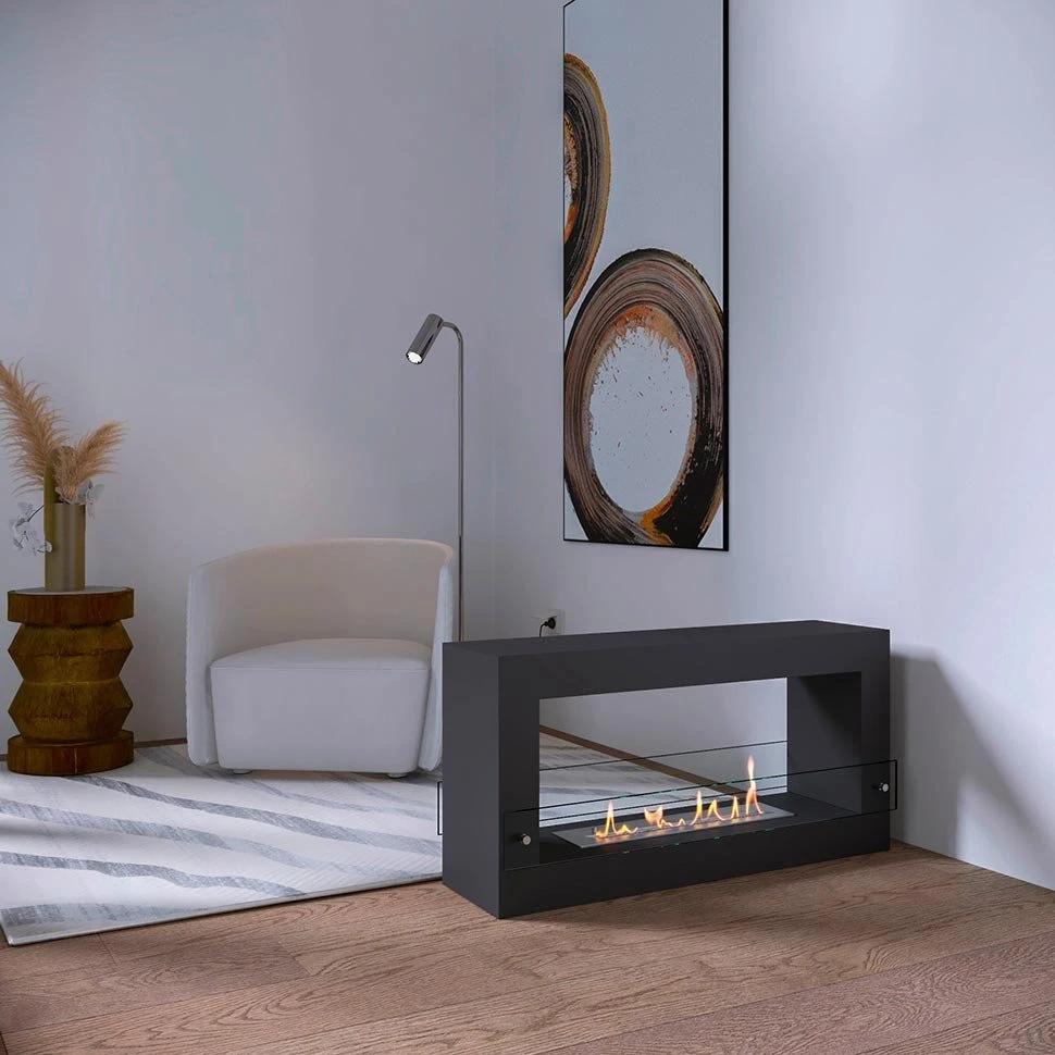 Изображение Биокамин SteelHeat FRAME ONE 900 черный 7