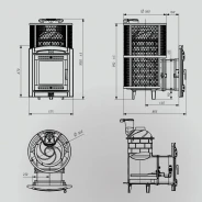 Миниатюра Печь банная «Атмосфера L» сетка нержавейка с газовой горелкой 4