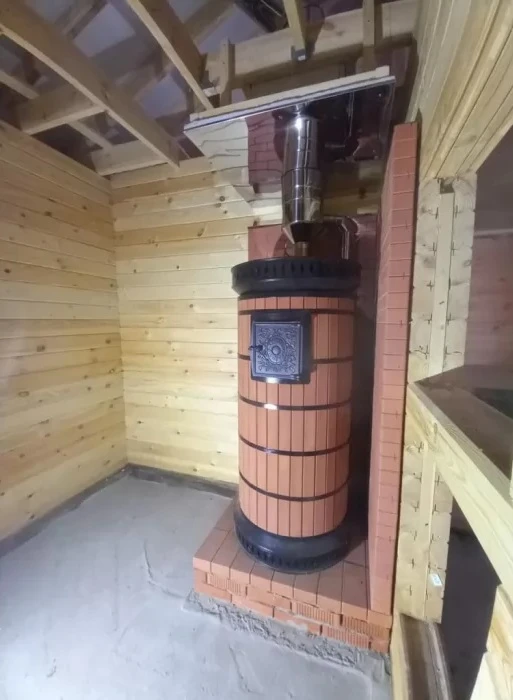 Изображение Кирпичная печь банная большая РУССКАЯ БАНЯ С ЗАКРЫТОЙ КАМЕНКОЙ в кирпичной облицовке (ПББ-ЗК) (КДМ) до 20 м3 3