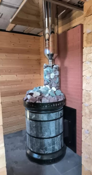 Миниатюра Кирпичная печь банная большая (круглая) РУССКАЯ БАНЯ в змеевике (ПББ-ЗмО) (КДМ) до 20 м3 7