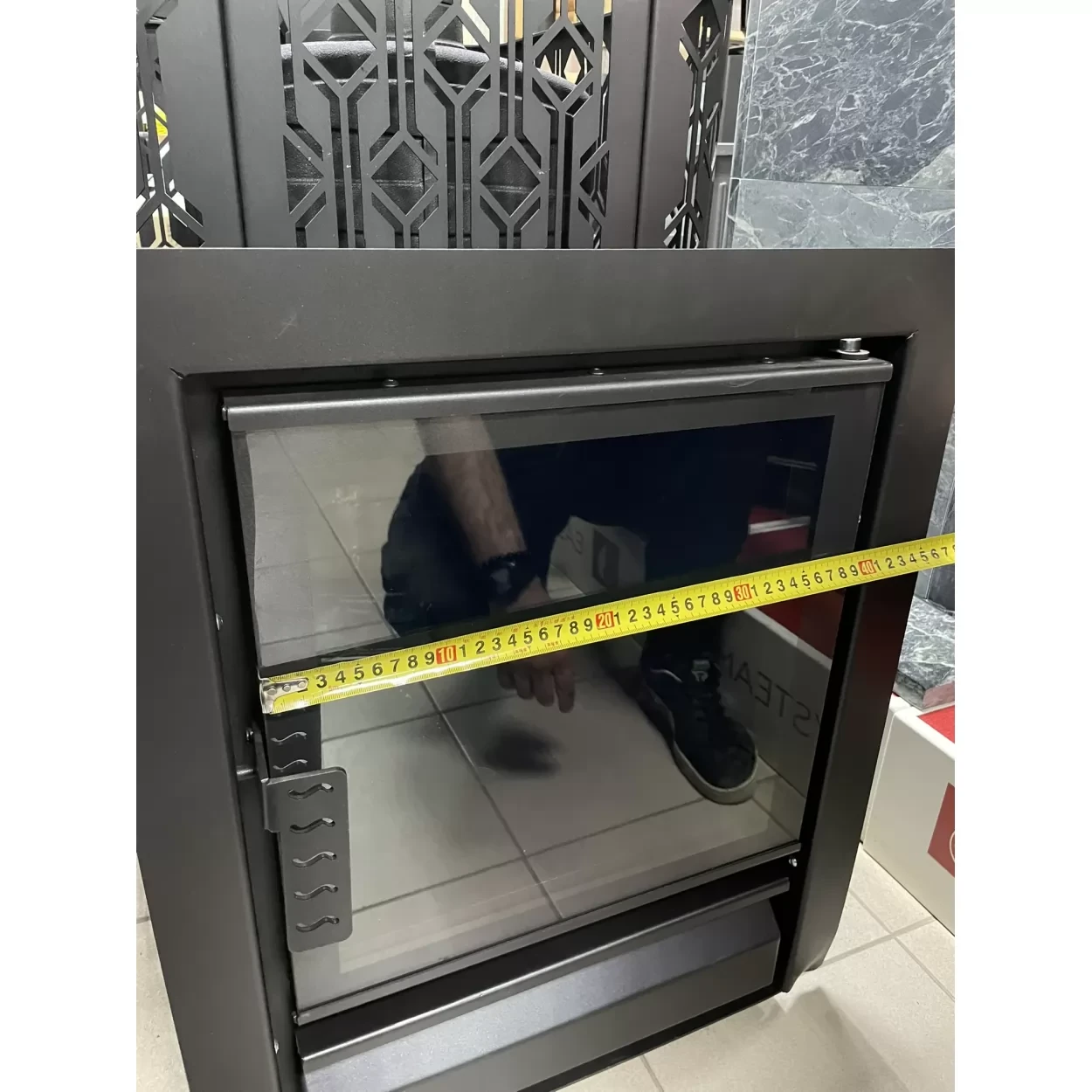 Изображение Чугунная печь для бани VERONA 26 с закр. кам. из нерж. AISI 304 (Black Stove) до 26 м3 15