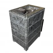 Миниатюра Чугунная печь для бани VERONA 26 с закр. кам. из нерж. AISI 304, в облицовке пироксенит (Black Stove) до 26 м3 14