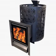 Миниатюра Печь для бани из нерж. НАРОДНАЯ 16 с закрытой каменкой (Берёзка) до 16 м3 3