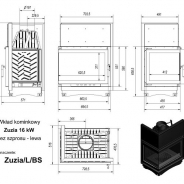 Миниатюра Топка ZUZIA L BS  Г образное стекло слева 3